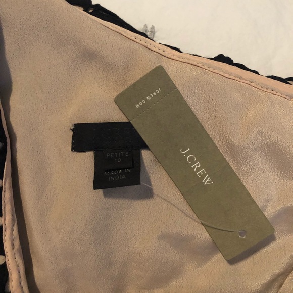 New with Tag J Crew Black Lave One Shoulder Dress - Picture 2 of 2